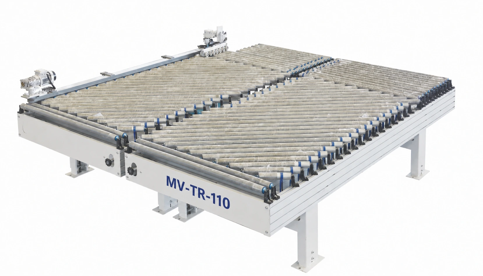 MV-TR-110 — Mesas de alimentação e ligação por rolos