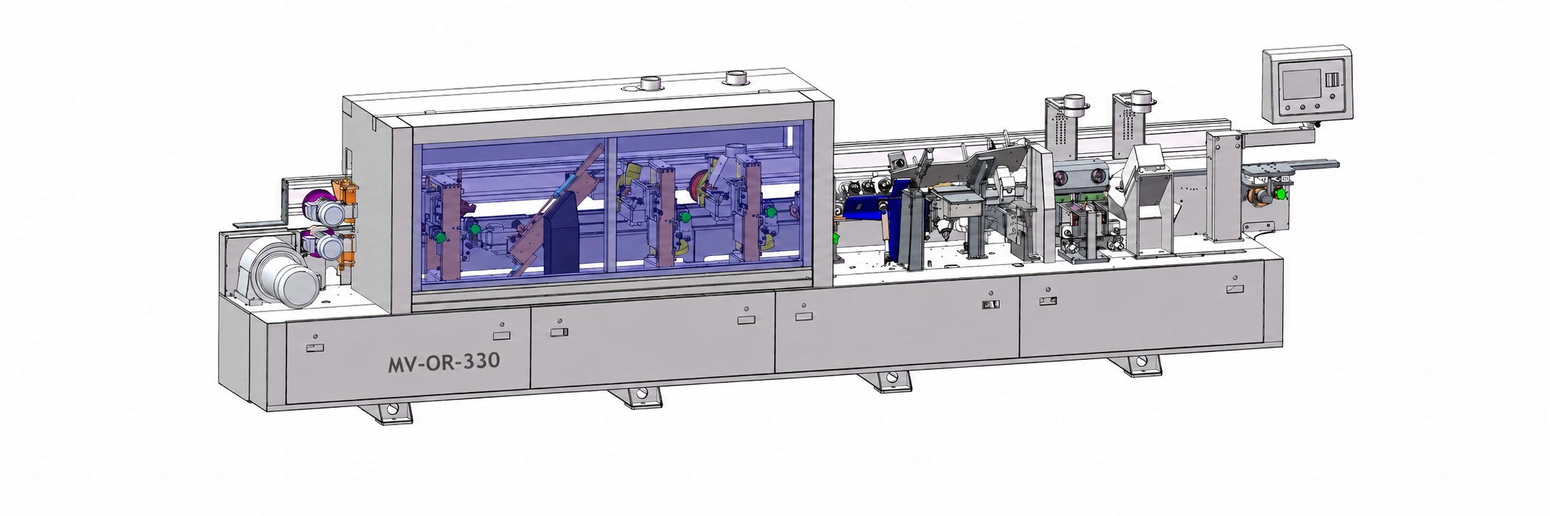MV-OR-330 — Orladora pneumática para perfis a 45° MV-OR-330